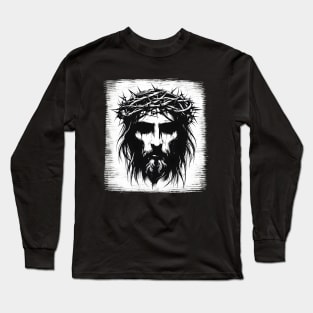 Jesus Christ Silhouette Long Sleeve T-Shirt